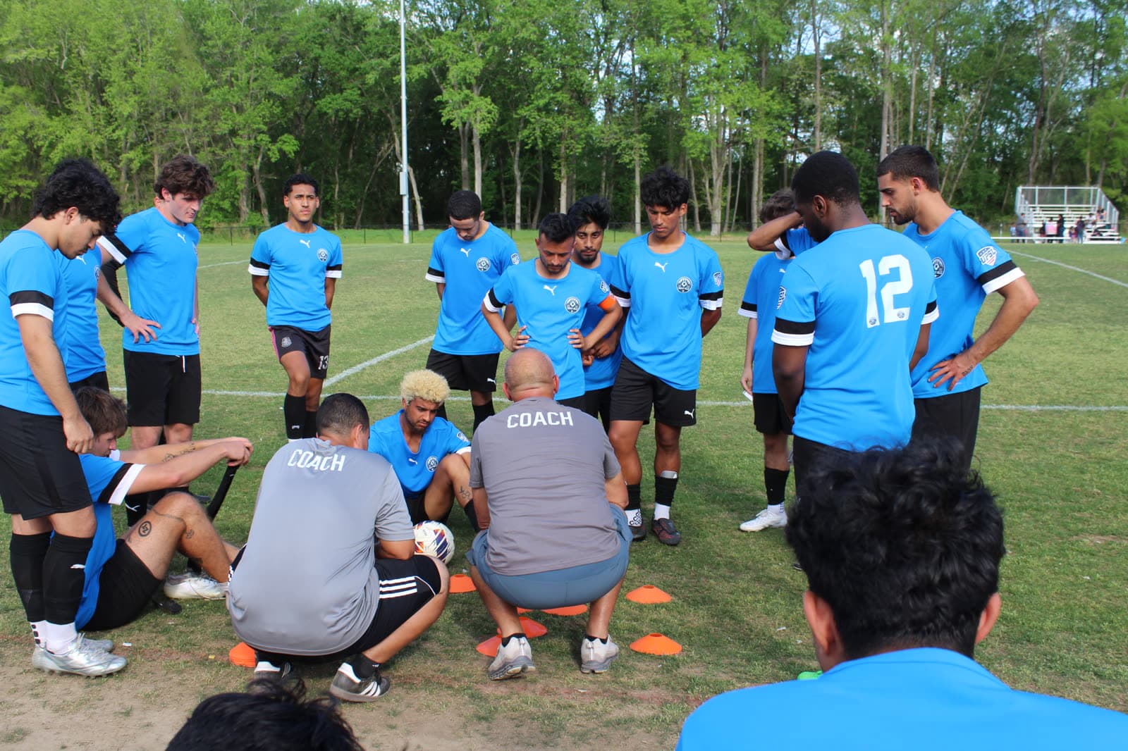 Coaching drills with young players