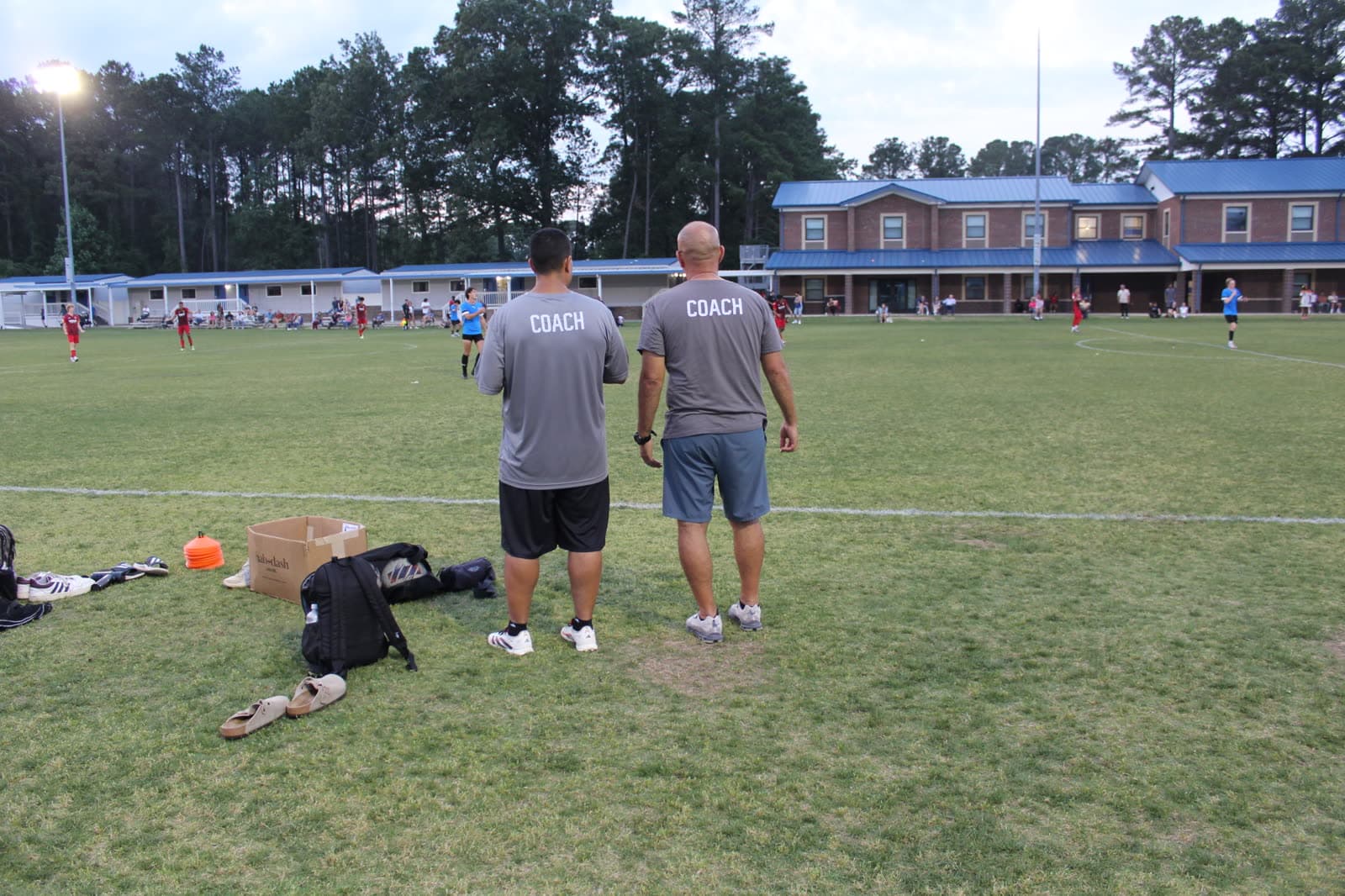 Alex instructing players on the field