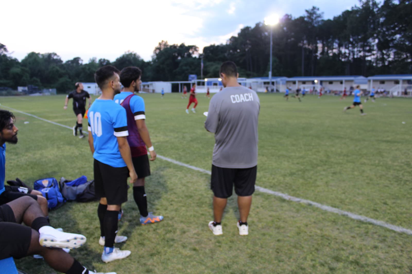 Youth players during a coaching session